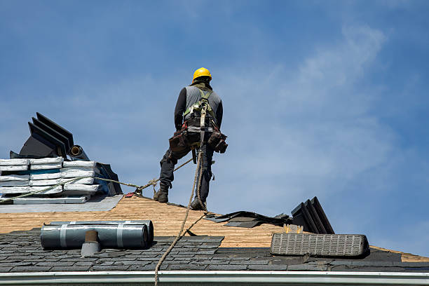 Professional Roofing technician working in Glenville, CT